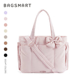 Large capacity HSF Marketplace tote bag for women with multiple pockets, versatile commuting shoulder handbag and sport-style purse