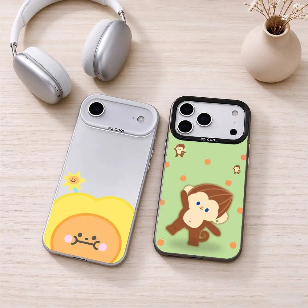 Cute cartoon mascot phone case for iPhone 11–18, colorful character design by HSF Marketplace
