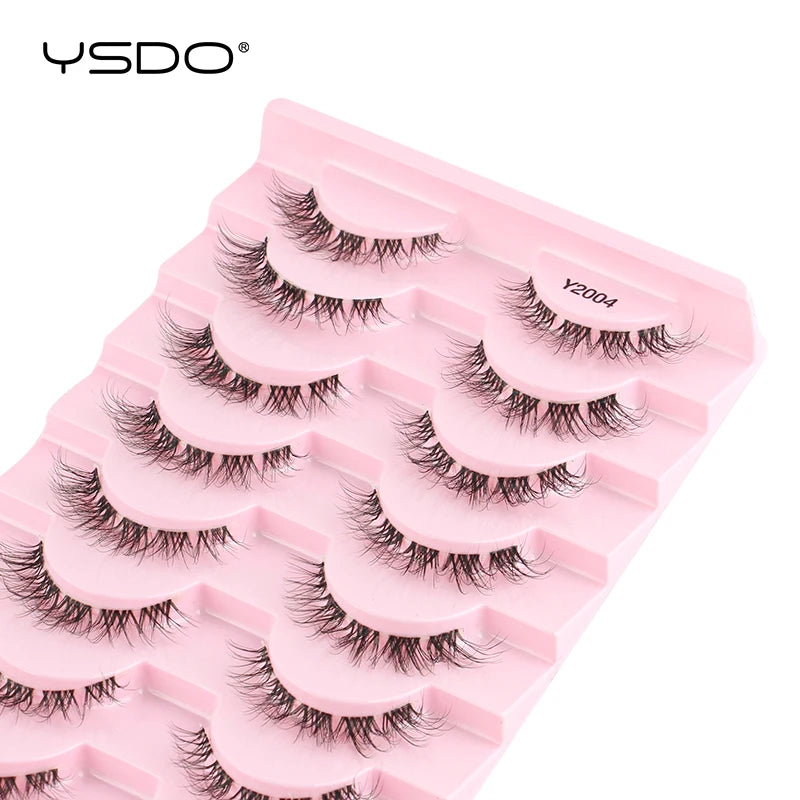 Natural full 3D false eyelashes by HSF Marketplace, styled for a dramatic cat eye look