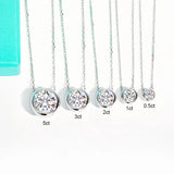 Moissanite stud earrings and necklace set in 18K gold and silver by HSF Marketplace