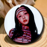 Kpop YVES soft button pins for LOONA fans, cute K-culture accessories by HSF Marketplace