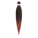 Pre-stretched Braids Hair Professional Itch Free Hot Water Setting Synthetic Fiber Ombre Yaki Texture Braid Hair Extensions