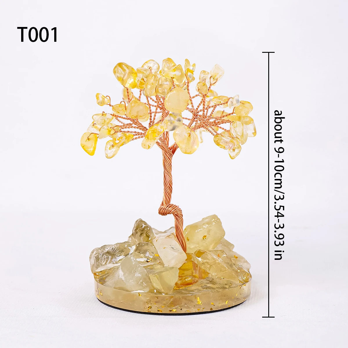 1PC Natural Crystal Tree Handmade Tree of Life Reiki Healing Mineral Specimen Home Decoration Gifts Souveni Drop Glue Resin Base