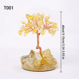 1PC Natural Crystal Tree Handmade Tree of Life Reiki Healing Mineral Specimen Home Decoration Gifts Souveni Drop Glue Resin Base