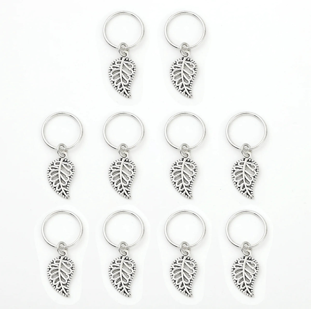 Silver star pearl hair braid dreadlock beads, 10-pack hair styling accessories by HSF Marketplace