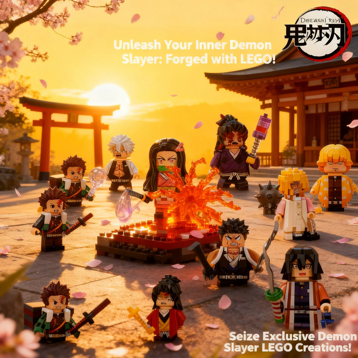 Demon Slayer action figures building bricks blind box collectibles by HSF Marketplace