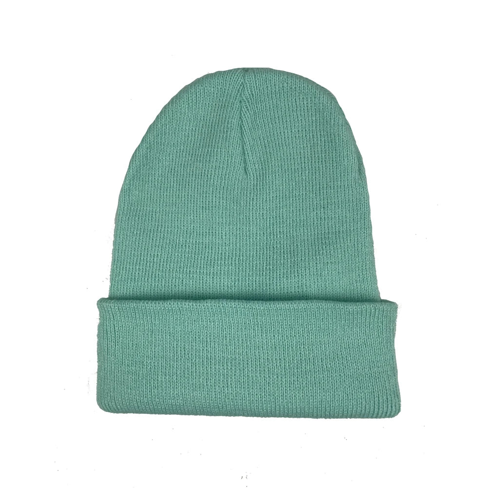 Women's HSF knitted winter beanie hat in a soft, unisex style, available in 24 colors