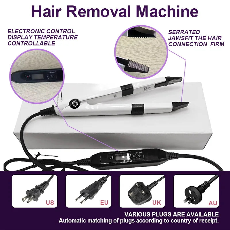 UV light hair extension tool set by HSF Marketplace for easy application