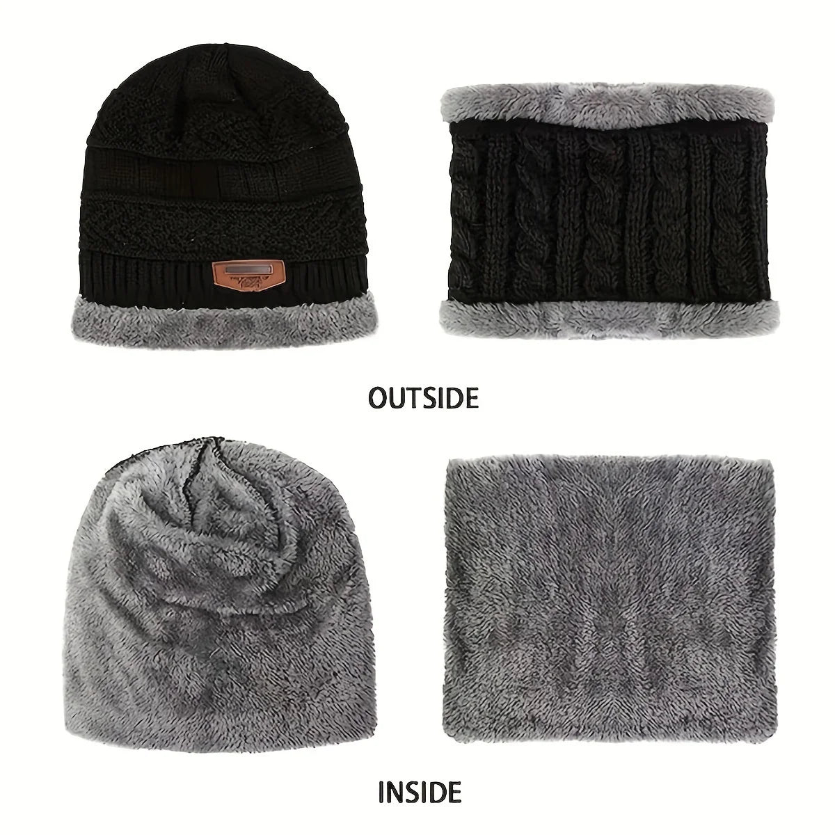 Winter warm gloves, scarf and hat set for men and women by HSF Marketplace