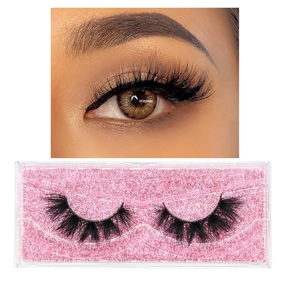 Dropshipping 3D Mink Eye Lashes Fluffy Volume Eyelash Extension Natural Wispy Full Strip Mink False Eyelashes Bulk Lash Makeup