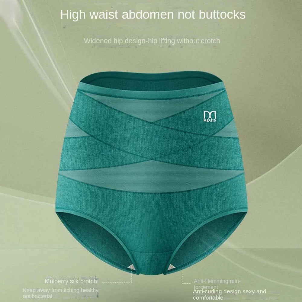 High waist postpartum body shaper shapewear seamless underpants with tummy control waistband