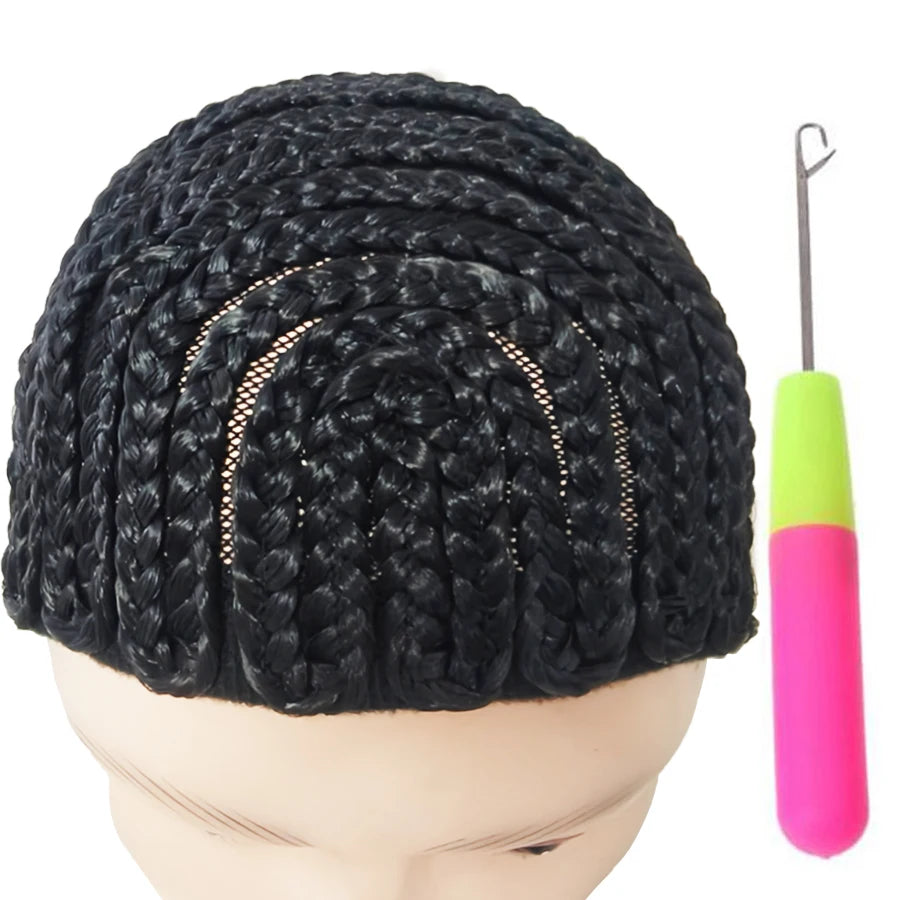 Breathable braided crochet hair wig cap for synthetic wigs by HSF Marketplace