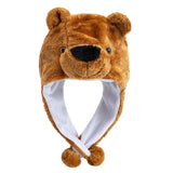 Women's HSF Marketplace plush 3D animal-style winter hat with funny decorative design