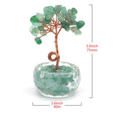 Lucky Money Tree Natural Crystals Aquamarine Fortune Feng Shui Reiki Healing Lapis Lazuli Tree of Life Home Decor Birthday Gifts