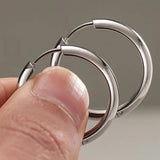 Stylish HSF Marketplace stainless steel hoop earrings for women in silver and gold tones