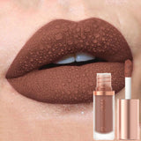 Waterproof matte velvet lip glaze in moisturizing long-lasting non-stick lipstick tube with applicator