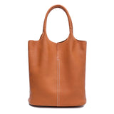 Genuine cowhide leather tote bag for women in a luxury commuter style, by HSF Marketplace