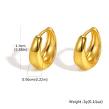 Stainless steel twist circle hoop earrings for women by HSF Marketplace
