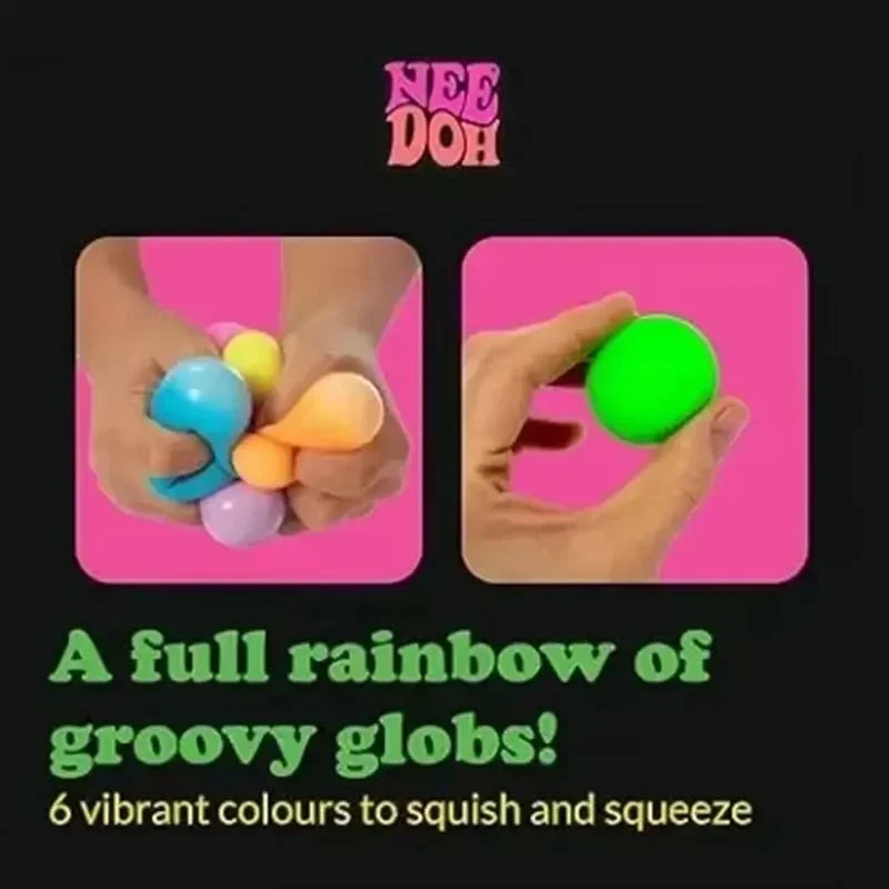 Needoh rainbow squishy ball stress relief fidget toy for teens by HSF Marketplace