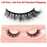 3D real mink false eyelashes, fluffy wispy short clusters by HSF Marketplace