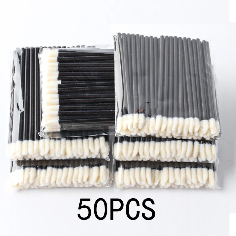 Wholesale lip brushes and lip gloss applicator wands set for makeup, featuring disposable lipstick brushes and eyelash tools