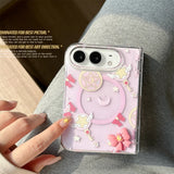 Korean cute pink bowknot folding phone case for iPhone Duo by HSF Marketplace