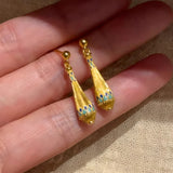 925 sterling silver jade drop earrings for women by HSF Marketplace, featuring elegant green jade pendants