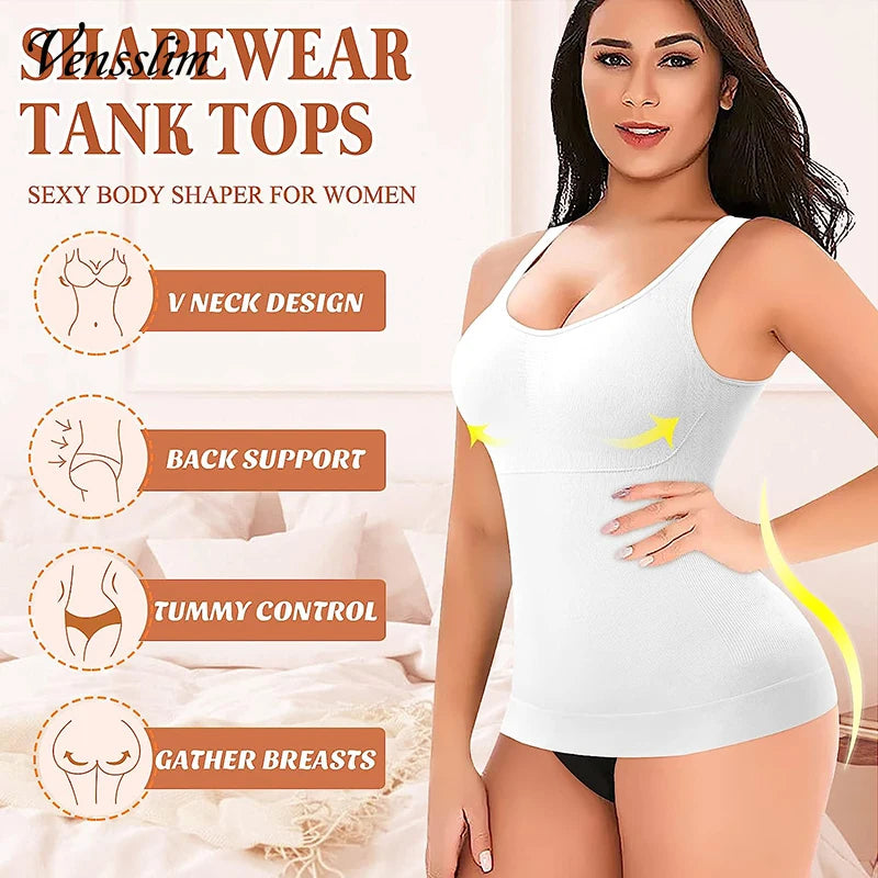 Vensslim women’s push-up plus size bra body shaper vest with removable pads and waist trainer corset design