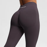 HSF Marketplace women's seamless bum-shaping leggings with ribbed waistband and scrunch butt detail