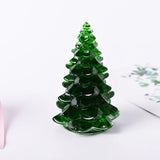 Christmas Trees Resin Natural Stone Amethyst Rose Quartz Luck Tree Handmade Ornaments Silicone Home Decoration Holiday Gift