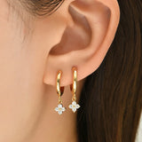 925 sterling silver leaf earrings for women, trendy allergy-resistant jewelry for parties and gifts