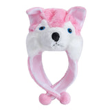 Women's HSF Marketplace plush 3D animal style decorative winter hat with funny mischievous couple design