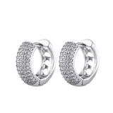 Elegant round zirconia huggie hoop earrings for women by HSF Marketplace