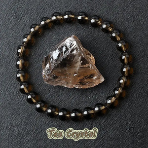 Natural Crystal Stone Bead Bracelet, Gemstone Stretch Jewelry for Women and Men