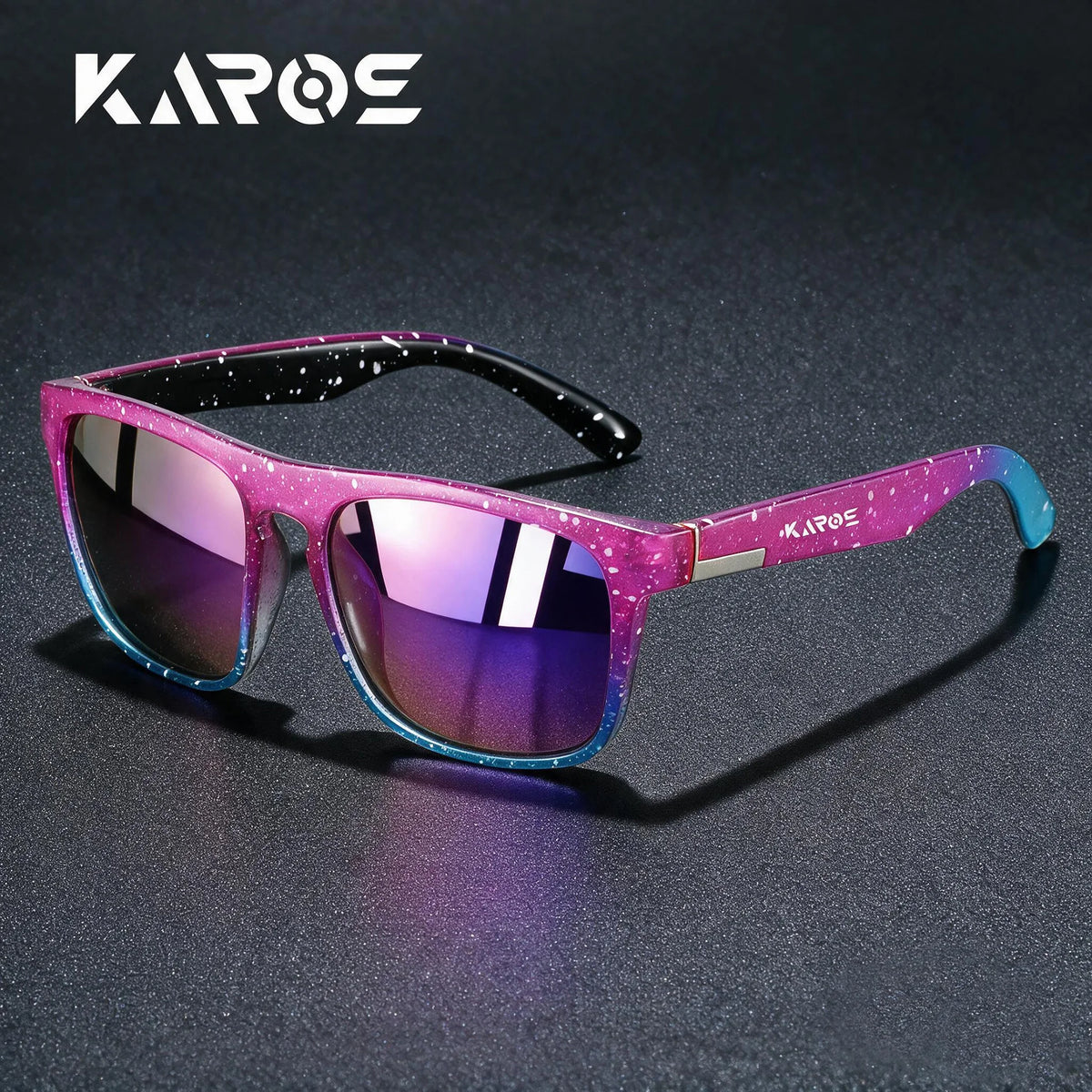 Unisex square vintage sunglasses with UV400 polarized lenses from HSF Marketplace, featuring classic design and brand logo.