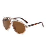 Retro Brand Design Sense large frame pilot women's sunglasses with UV400 protection, fashionable women's accessories by HSF Marketplace.
