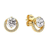 925 sterling silver herbarium cluster heart halo stud earrings for women, sparkling wedding jewelry