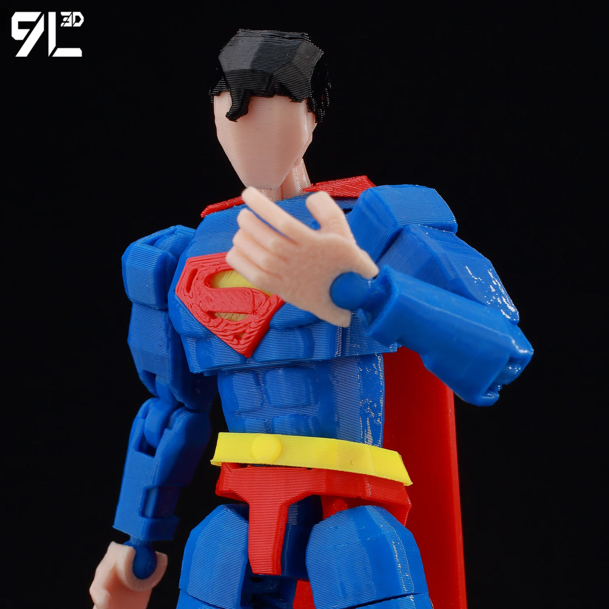 HSF Marketplace Dummy13 Superman anime action figure, 3D printed multi-jointed shapeshift mannequin ornament