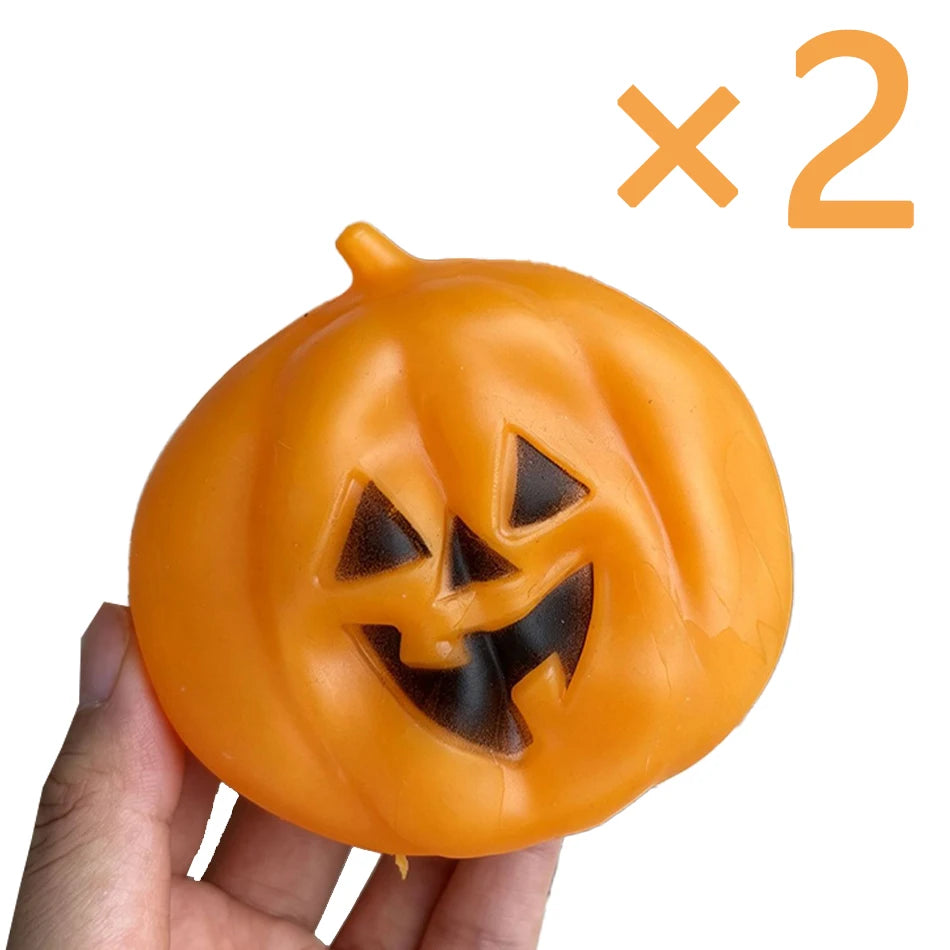Coconut oil pumpkin ghost squishy toy by HSF Marketplace for sensory stress relief