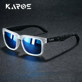 KAROS Luxury Square Vintage Cycling Sunglasses by HSF Marketplace, polarized UV400 eyewear for men and women, ideal for travel and driving.