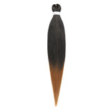 Pre-stretched Braids Hair Professional Itch Free Hot Water Setting Synthetic Fiber Ombre Yaki Texture Braid Hair Extensions
