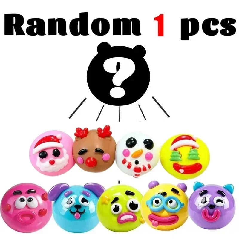 Christmas Limited Edition DIY Ugly Face Dog Squishy Squeeze Ball Slow Rebound Stress Relief Calming Sensory Toy for Adults ADHD