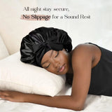Oversized Satin Hat Sleeping Night Hat Cap Double Layered Hair Caps Curly Hair Nightcap Silk Bonnet Satin Bonnet Hair Bonnet
