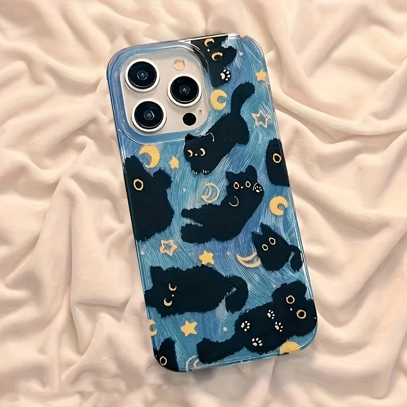 Moon and stars silicone iPhone case by HSF Marketplace for all models
