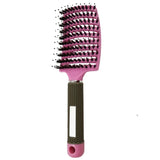 HSF Marketplace detangling hair brush for curly hair with flexible bristles and scalp massage design