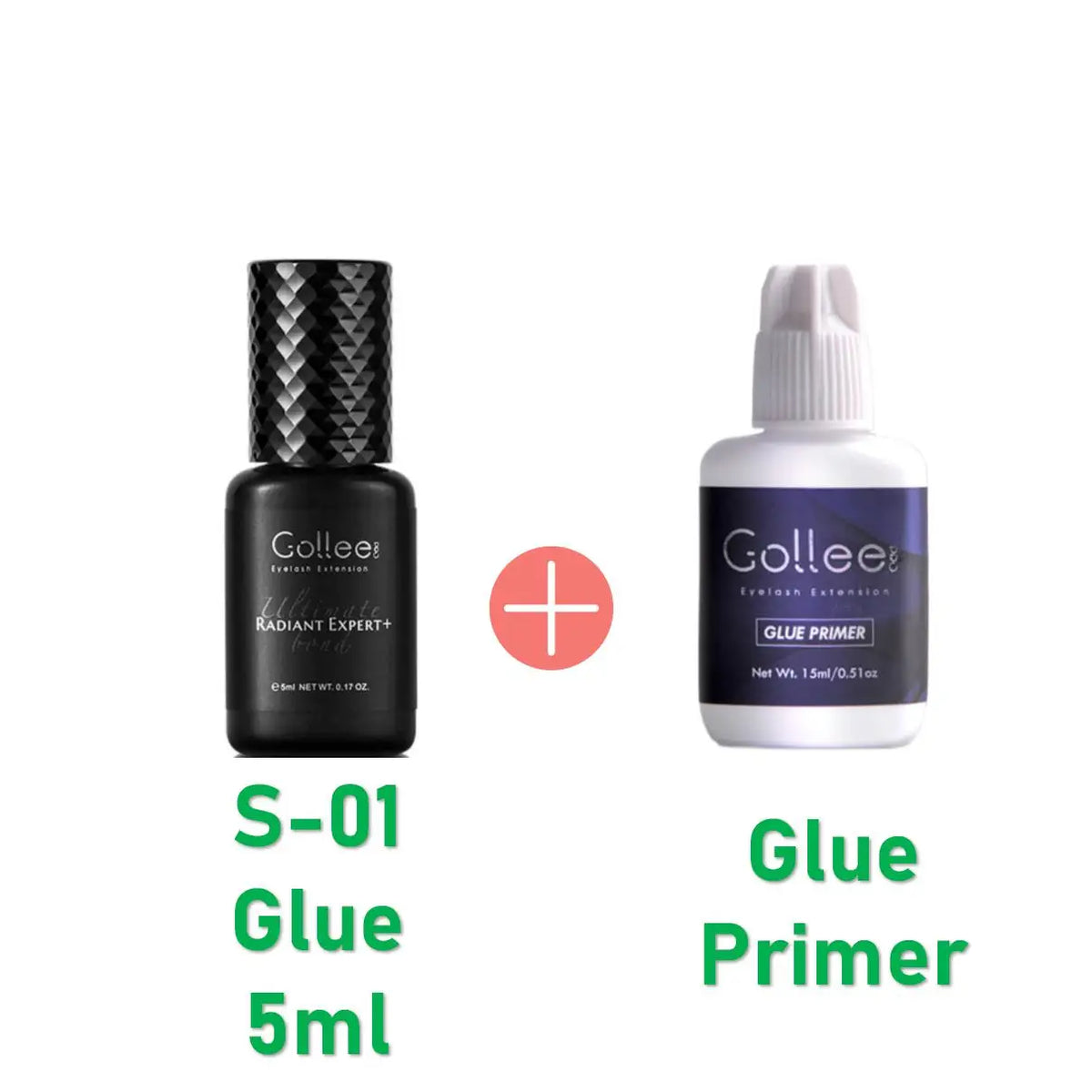 HSF Marketplace Gollee 0.5s eyelash extension glue bottle with professional waterproof eyelash adhesive for salon use