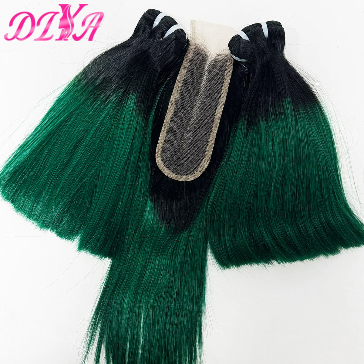 Bone Straight Human Hair Bundles with 2x6 Transparent Lace Closure 100% Virgin Hair Weave Extensions for Black Women