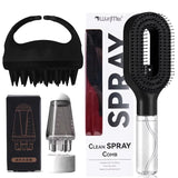3Pcs Hair Care Set Spray Hair Comb Scalp Massager Shampoo Brush Hair Oil Applicator Bottle Scalp Massage Serum Apply Tool for Hair Growth Salon Styling