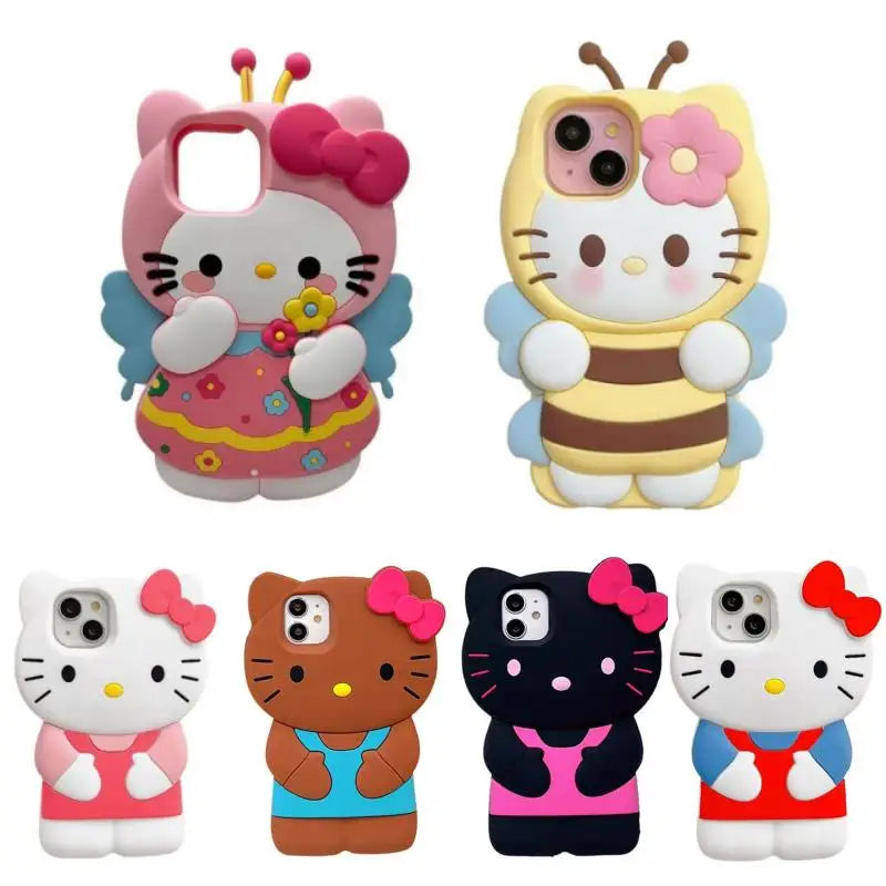 Hello Kitty bow 3D cartoon soft silicone phone case for iPhone by HSF Marketplace