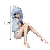 The Journey of Elaina anime girl figure sitting in pajamas, 11cm collectible desktop statue by HSF Marketplace